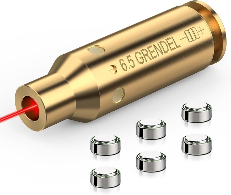 EZshoot 6.5 Laser Bore Sight Red Laser for 6.5CM/6.5Grendel Bore Sighter Laser Boresighter with Sets of Batteries - Image 1